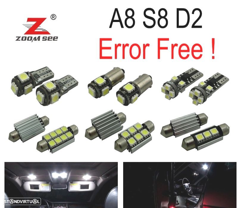 KIT COMPLETO DE 29 LÂMPADAS LED INTERIOR PARA 1997-2002 PARA AUDI A8 S8 D2 - 1