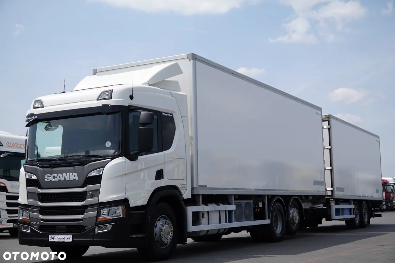 Scania P 410 / CHŁODNIA / ZESTAW TANDEM / PRZEJAZDOWY / 3x Agregat THERMO KING - FRIGO BLOCK / 3x WINDA ZAŁADOWCZA / MUTITEMPERATURA  PO ZŁOTYM KONTRAKCIE SERWISOWYM - 2