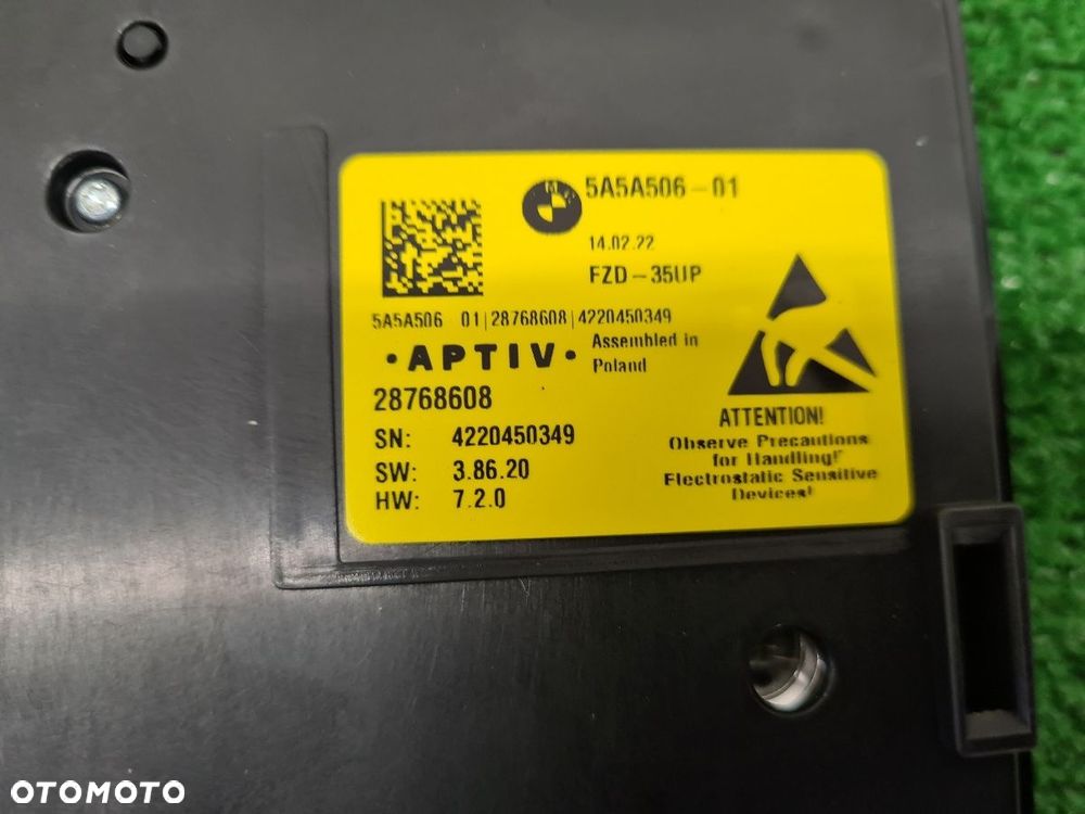 BMW 5 G30 PANEL STEROWANIA CENTRUM FUNKCYJNE DACHU SOS 5A5A506 LCI - 4