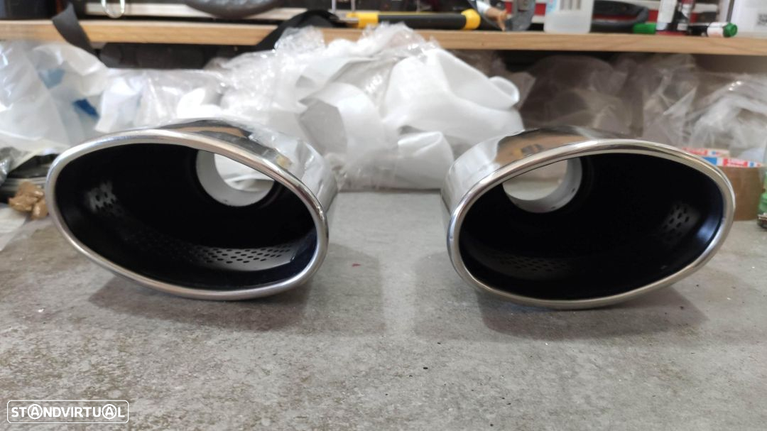 conjunto de ponteiras Audi RS + Cupra 16cm Inox - 2