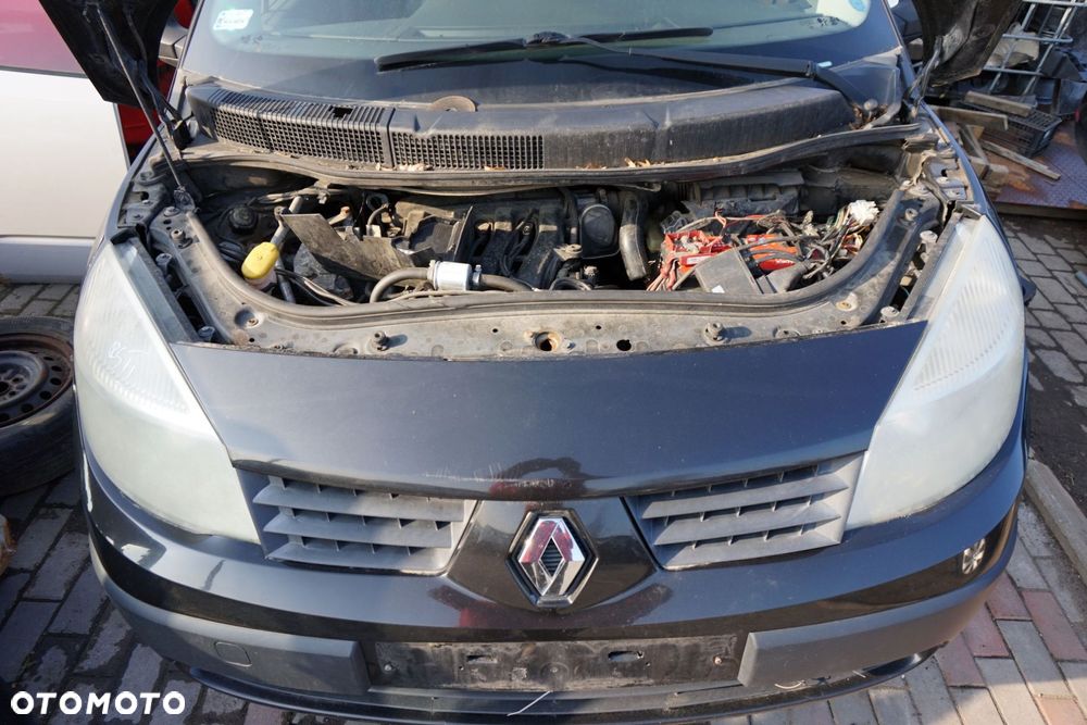 MASKA ZDERZAK BŁOTNIKI LAMPY SCENIC II PH1 NV676  RENAULT 2004-2006 CZARNY PRZÓD KOMPLETNY - 15