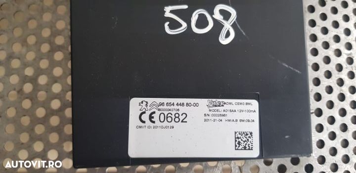 Modul Cruise Control Pilot Automat Peugeot 508 Cod : 9665444880 - 5