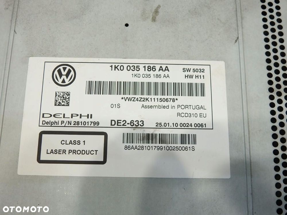 RADIO CD VW GOLF VI 1K0035186AA - 6