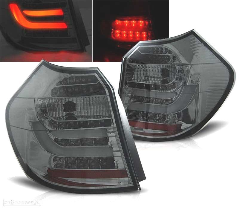 FAROLINS TRASEIROS PARA BMW E81 E87 07-11 LED FUMADO - 1
