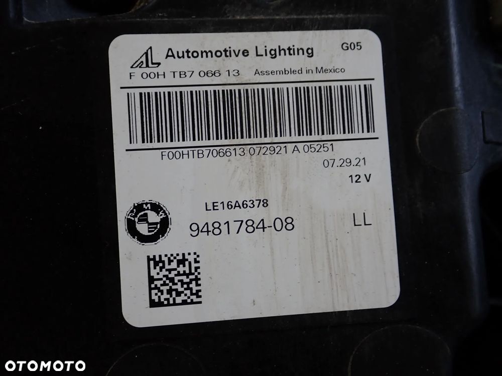 BMW X5 G05 X6 G06 LAMPA PRAWY PRZÓD 9481784 - 7