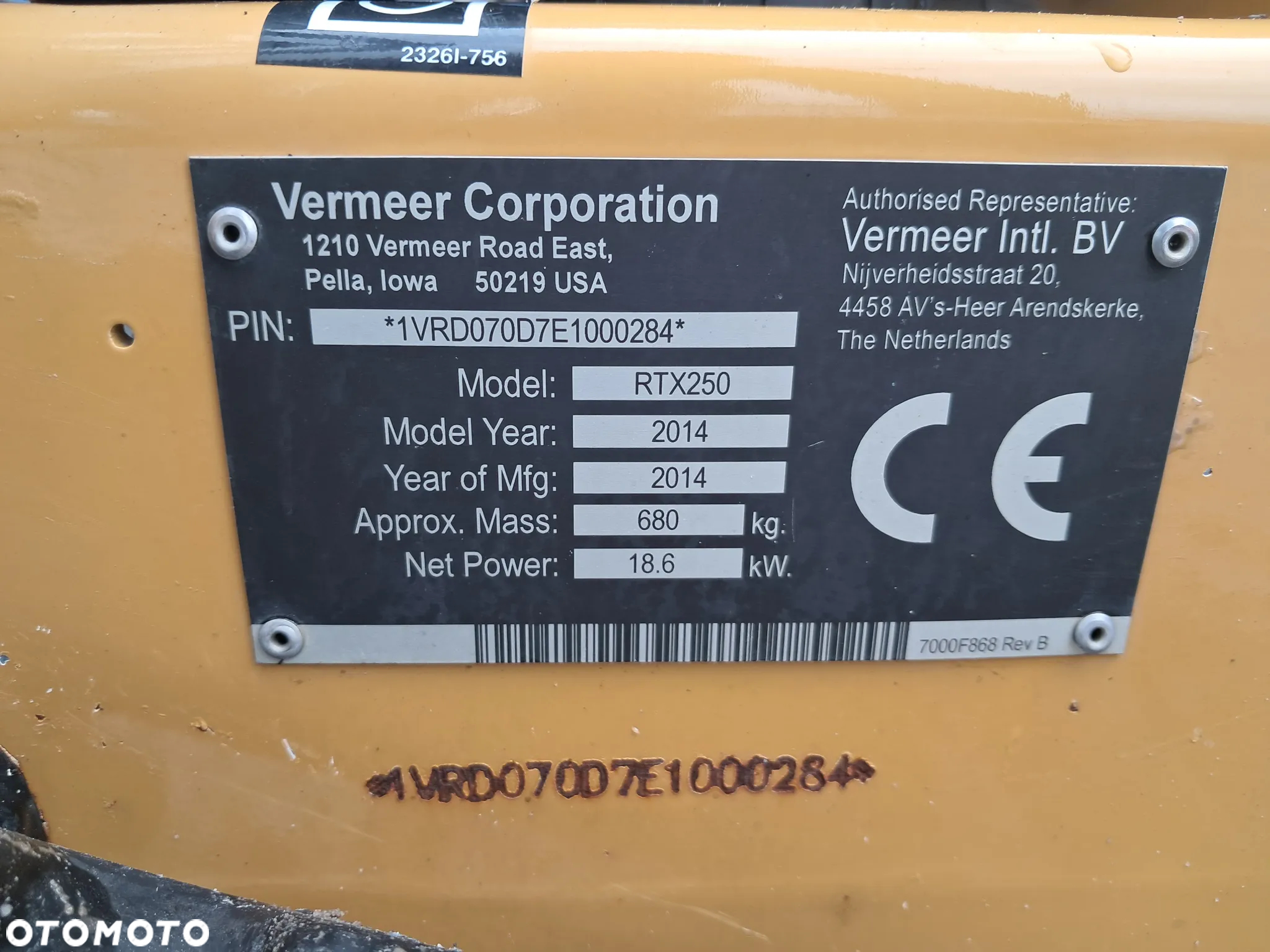 Vermeer RTX 250 - 12