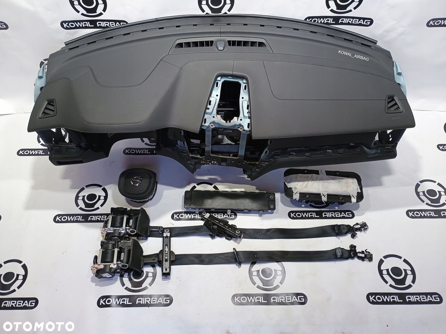 VOLVO XC60 2 II BEZ HEAD UP DESKA KONSOLA AIRBAG PODUSZKI PASY ORYGINAŁ - 1