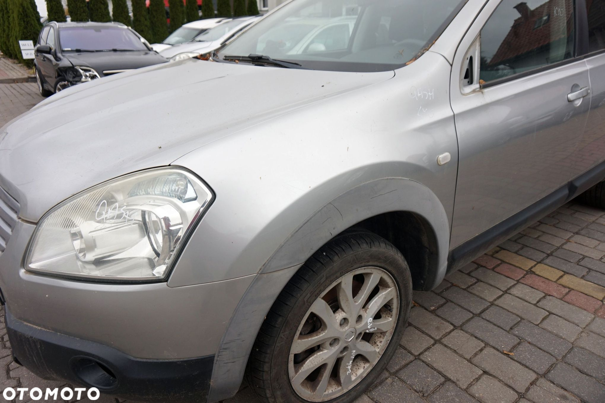 MASKA ZDERZAK BŁOTNIKI LAMPY QASHQAI+2 I J10 KY0  NISSAN 2008-2013 SREBRNY PRZÓD KOMPLETNY - 6