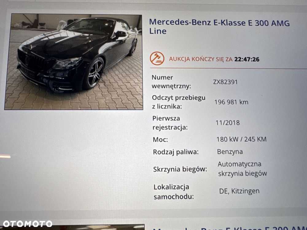 Mercedes-Benz Klasa E 220 d Cabrio 9G-TRONIC AMG Line - 31