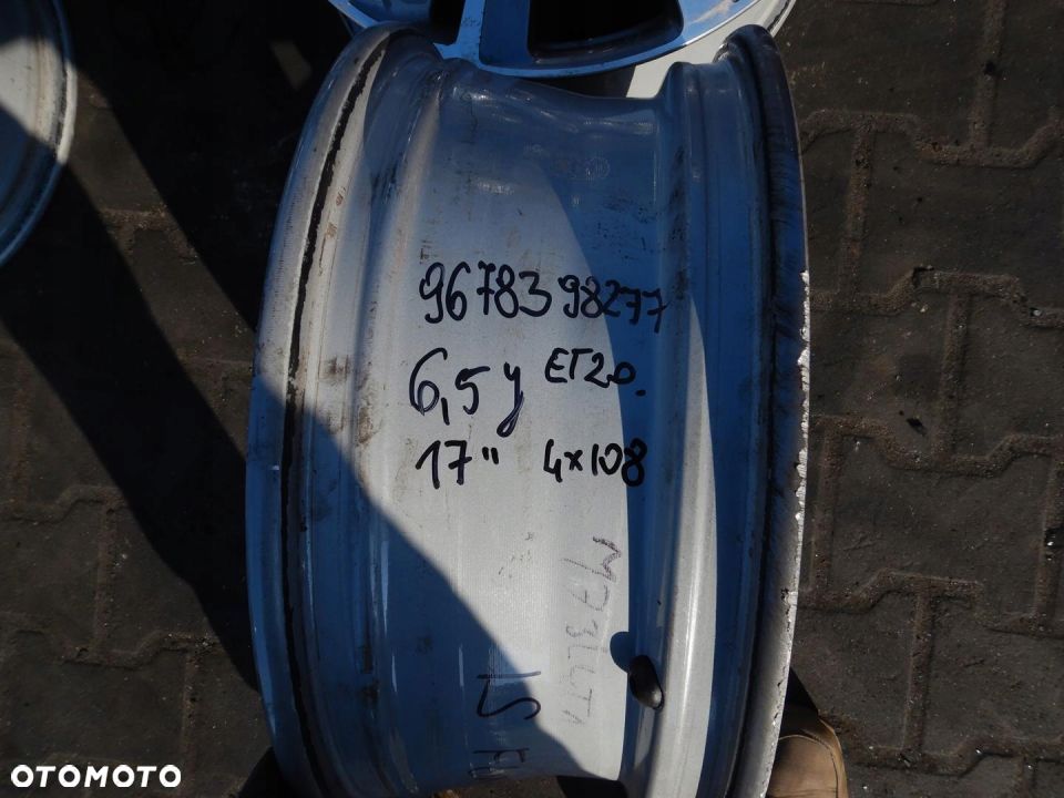 PEUGEOT FELGI ALUMINIOWE 9678398277 17 6,5 4x108 - 2