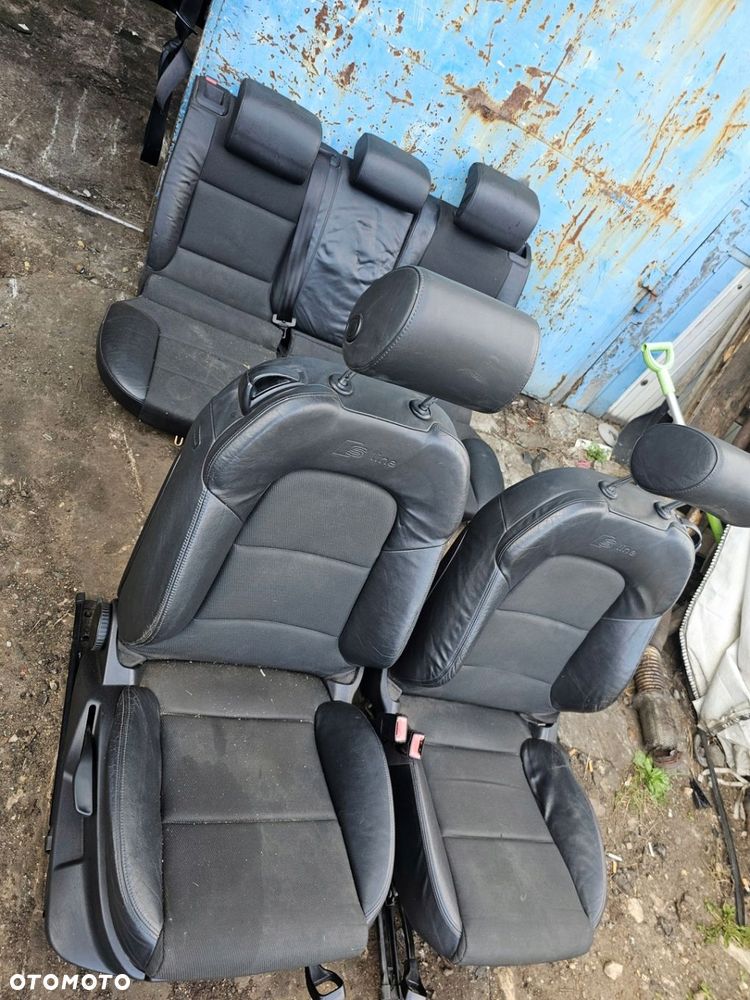FOTELE FOTEL KANAPA TYŁ BOCZKI KPL AUDI A3 8P 3D S-LINE SKÓRA - 9
