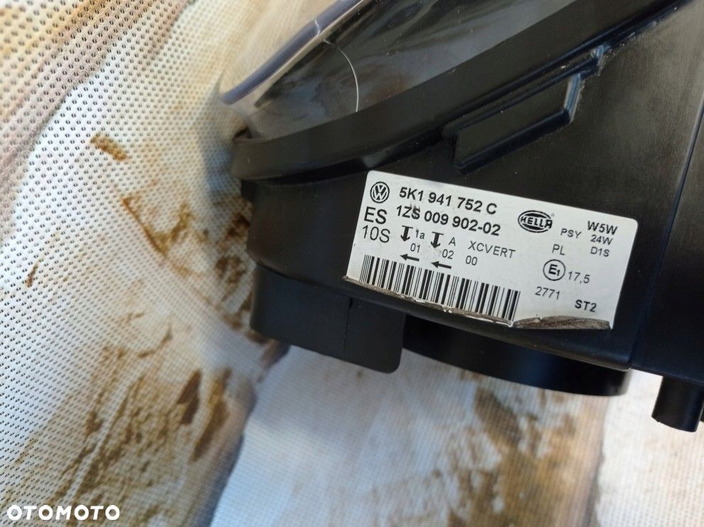 vw golf 6 VI lampa xenon skrętny bez led lewa europa - 11