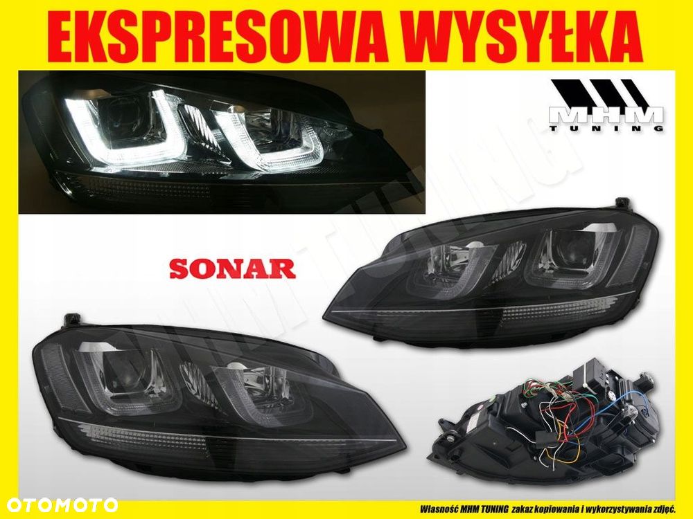 Reflektor Lampa kp Xenon-look h7 soczewka GTI Tuning VW Golf VII 7 5g 2012- - 5