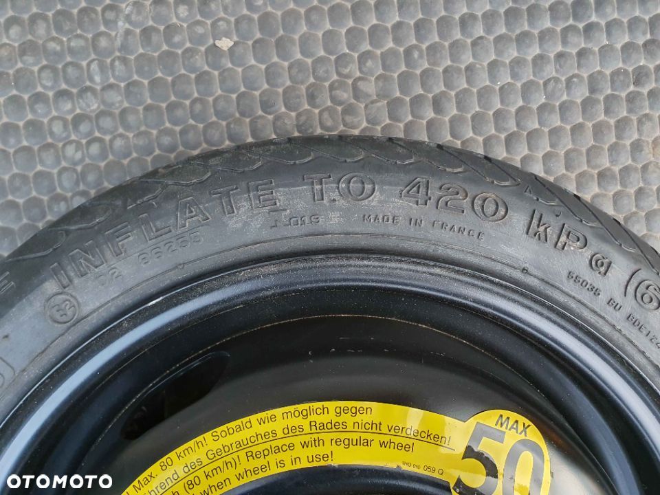 Kolo Dojazdowe Dojazdowka Zapasowe 4x100 VW Seat 3.5J R14 ET42 Pokrowiec - 11