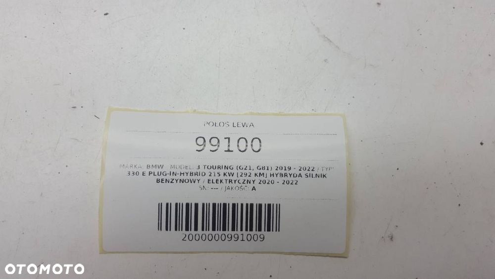 PÓŁOŚ LEWA TYŁ 9423549-02 BMW G21 330E 2021r - 3