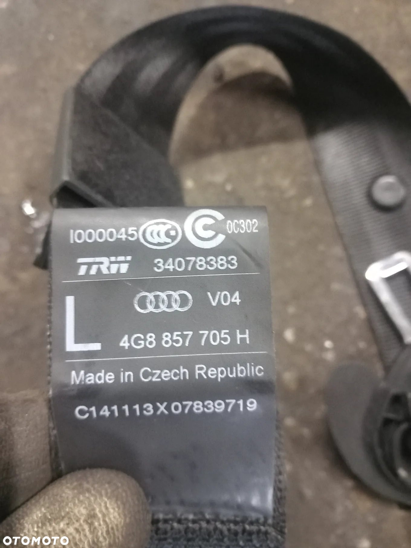 Pas bespieczeństwa Audi 4G8 857 705 706 - 2