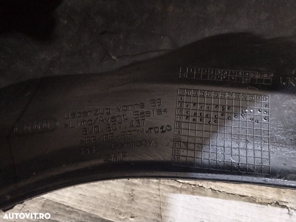 Bara fata Audi A4, B9, 2016, 2017, 2018, 2019, cod origine OE 8W0807437. - 16