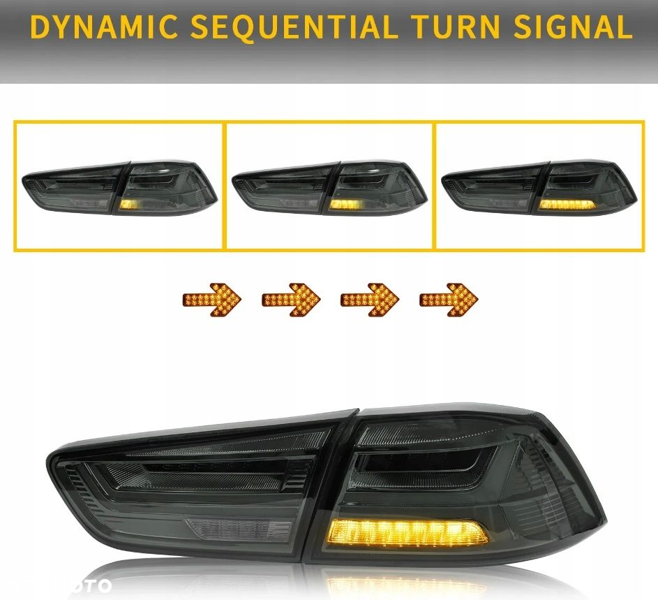 Lampy tyl ne kpl Vland Led Bar Neon Diody Tuning Mitsubishi Lancer VIII 8 - 5