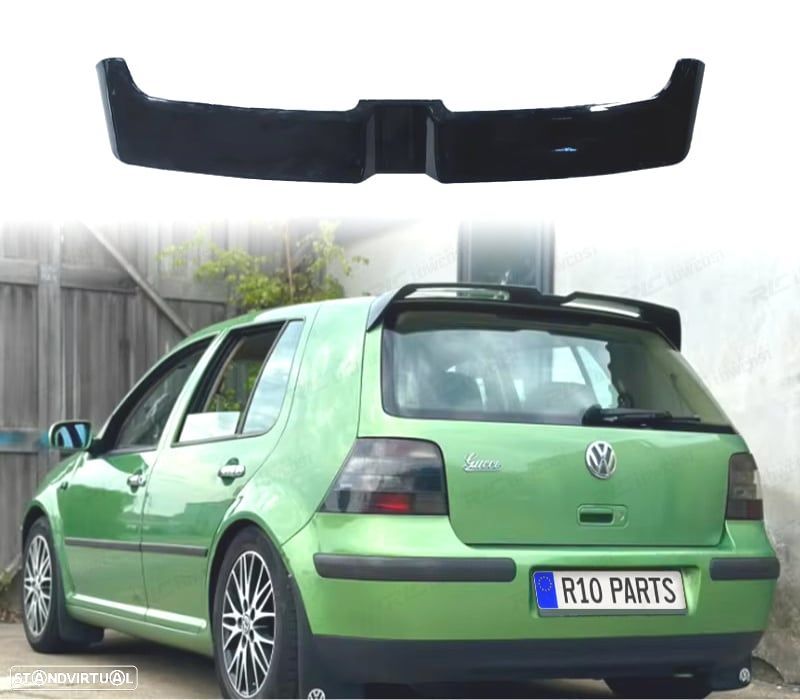 SPOILER AILERON VOLKSWAGEN VW GOLF 4 97-03 LOOK OETTINGER PRETO BRILHANTE - 1