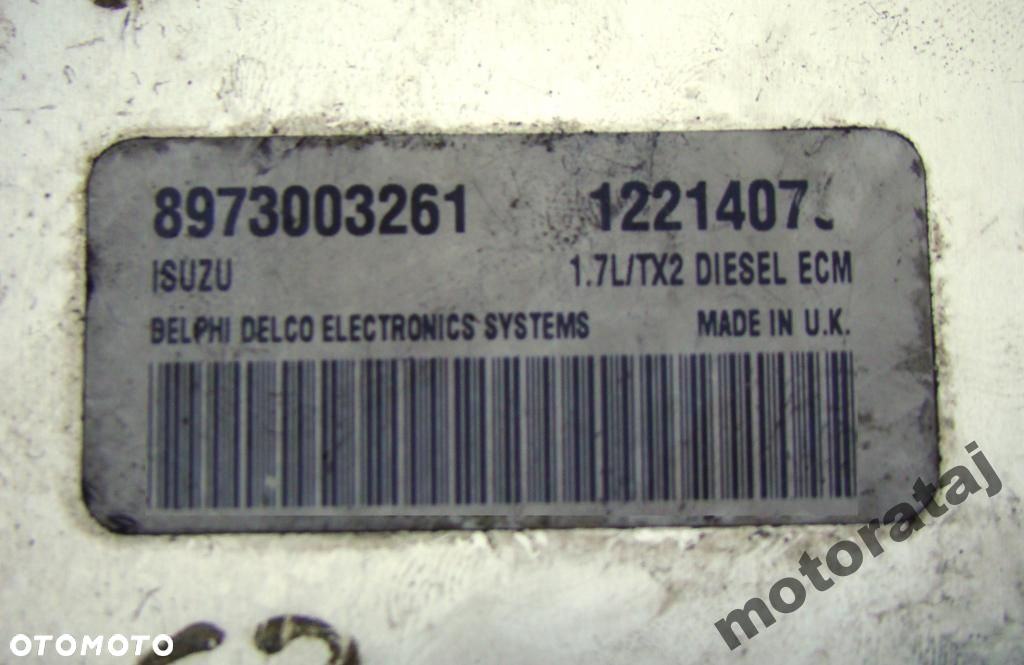 KOMPUTER OPEL 8973003261 12214079 1.7 ISUZU - 2