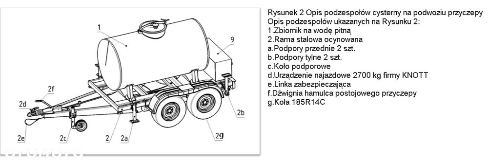 Wark Cysterna do transportu i dystrybucji wody pitnej 1500 L, DMC 2700 KG - 6