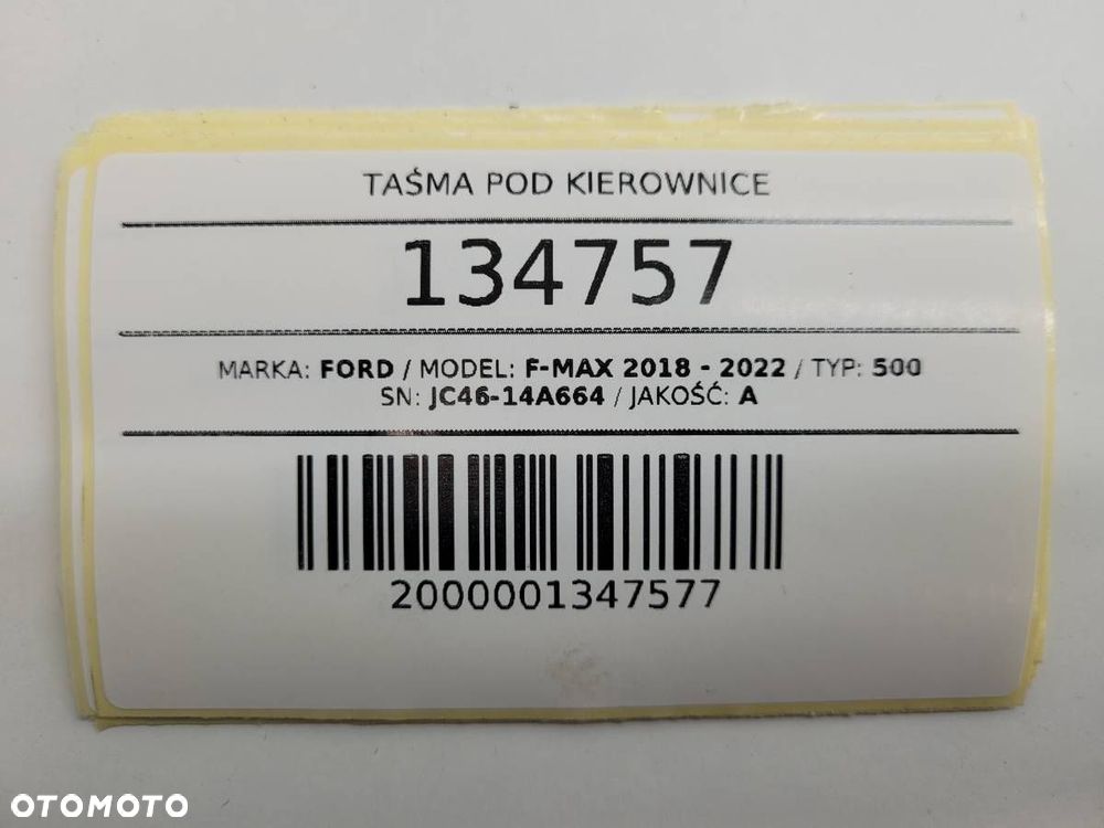 TAŚMA POD KIEROWNICE TEMPOMATU FORD F-MAX 500 EURO 6 JC46-14A664 EUROPA - 9