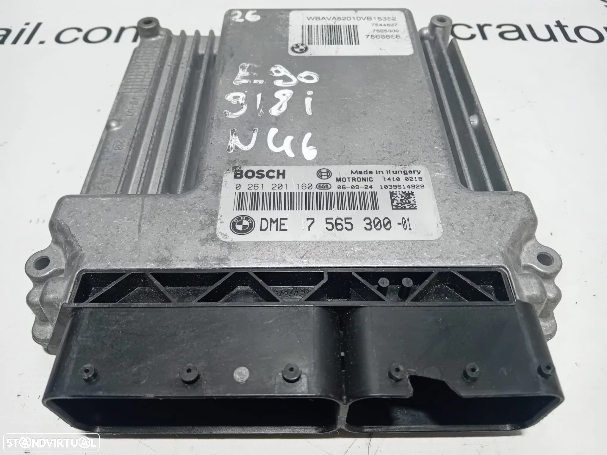 .Centralina Bosch Original BMW N46 N46B20 7 565 300 / 0 261 201 160 - 3