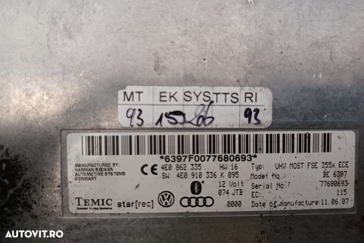 Modul Bluetooth 4E0862335 4E0910336K 4E0862335 4E0910336K Audi A6 4F/ - 4