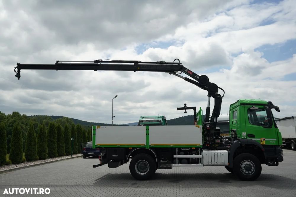 Mercedes-Benz AROCS 1835 / 4x4 / LIVRARE + HIAB 162 ES-3 HDS / RADIOCOMANDĂ / ROTATOARE / FURCĂ / EURO 6 - 6