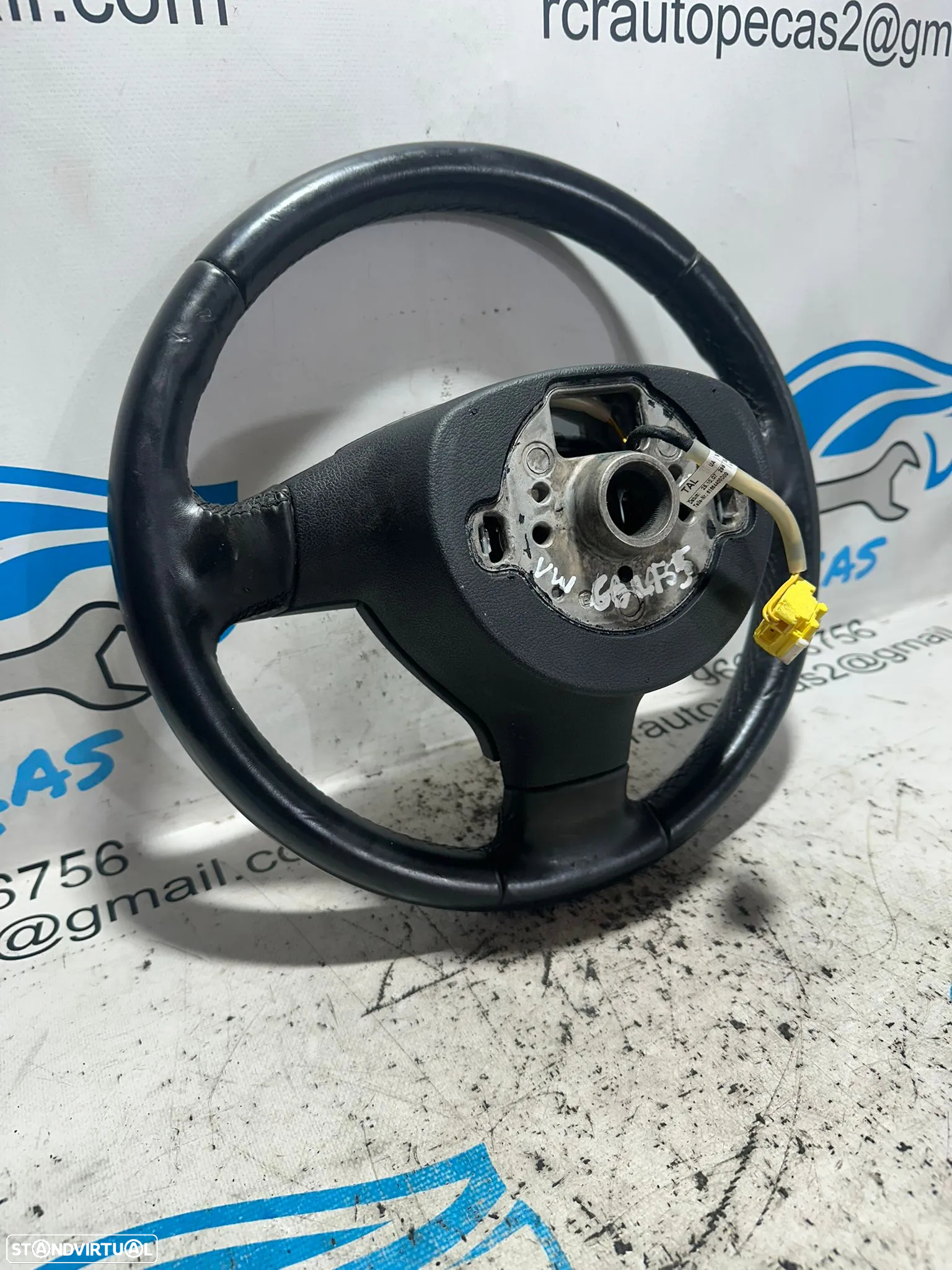 .Volante Pele Original VW Volkswagen Golf V 5 MK5 1K0419091EQ - 5
