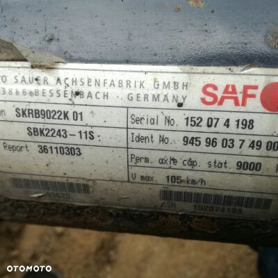 Oś naczepy Saf  Intrax wachacz skrb9022 w i inne - 2