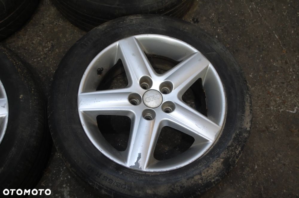 FELGI ALUMINIOWE + OPONY LETNIE 5X112 205/55R16 ET42 7J AUDI A4 B6 B7 A6 C6 SEAT SKODA VW - 3