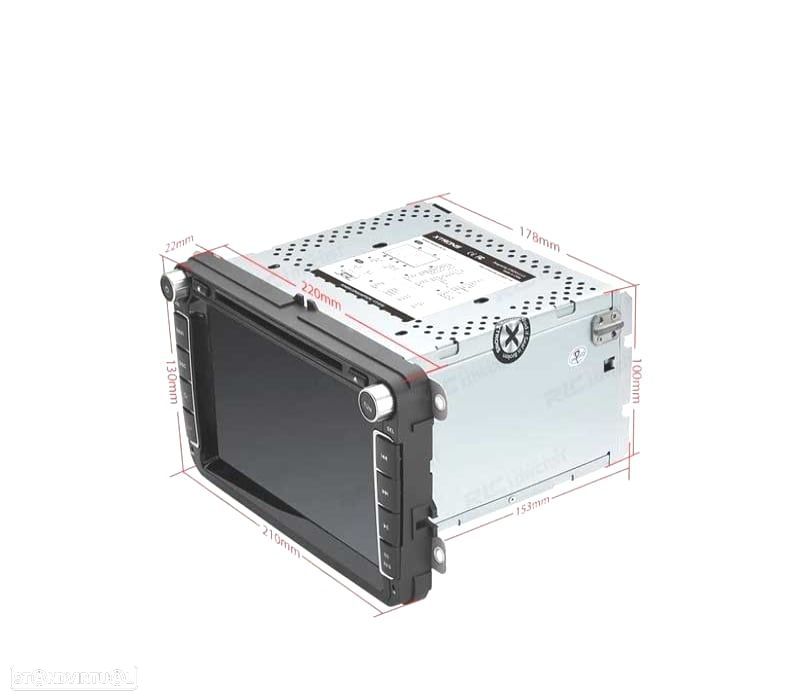 AUTO RADIO ANDROID 11 LCD TÁCTIL 8" VOLKSWAGEN VW PARA SEAT Y SKODA CARPLAY FULL RCA - 4