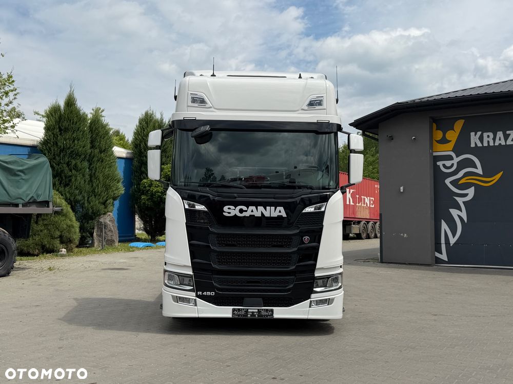 Scania Low deck mega r450 z Niemiec alcoa full led dwa duże zbiorniki navi klima postojowa nowe Tacho - 9
