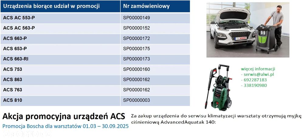 Acs 563 stacja klimatyzacji 1234yf Kup i Odbierz myjkę Advanced Aquatak 140! - 24