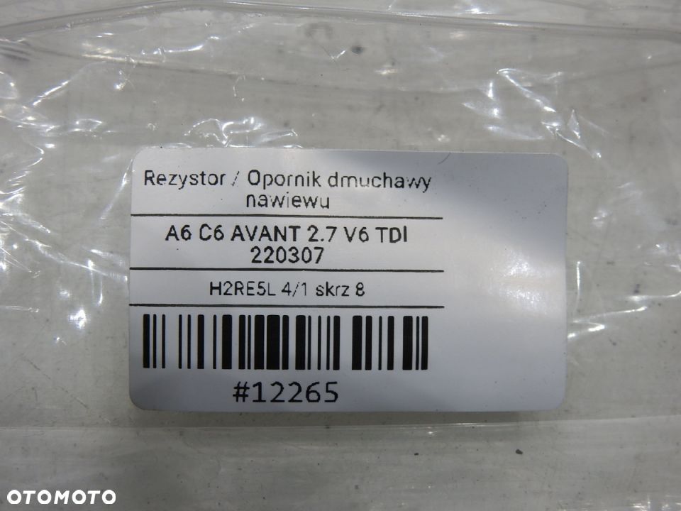 REZYSTOR OPORNICA AUDI A6 C6 4F0820521A - 7