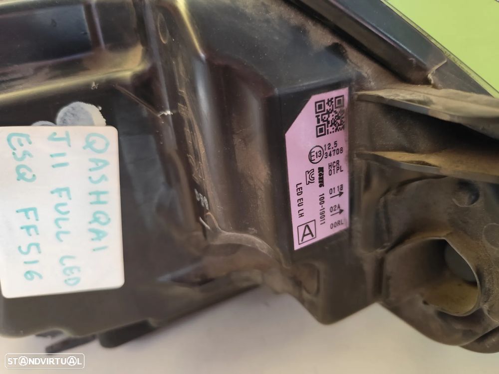 NISSAN QASHQAI J11 FAROL LED ESQUERDO - FF516 - 6