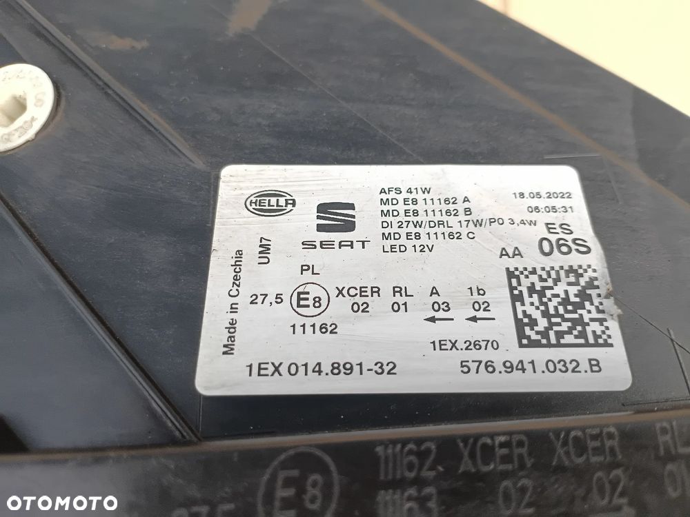 Seat Ateca lampa prawa.FULL LED.Lifting.EU.HELLA.Do naprawy - 8