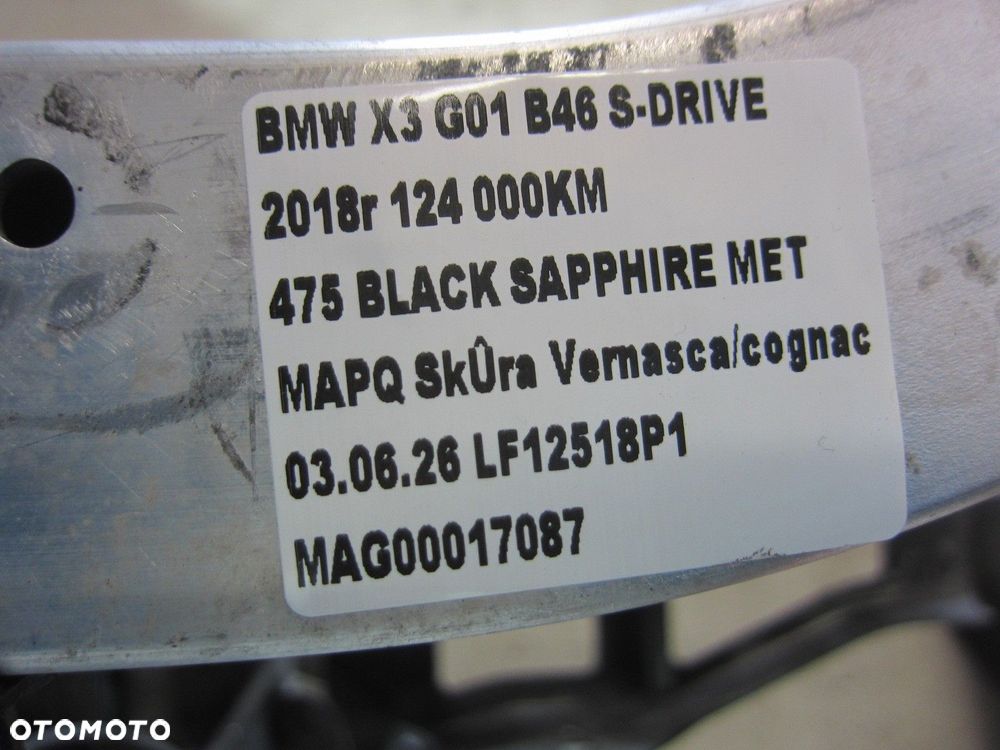 BMW X3 G01 PRZEDNI PAS WZMOCNIENIE CHŁODNICE B46 3.0i BELKA BENZYNA 7399997 - 16