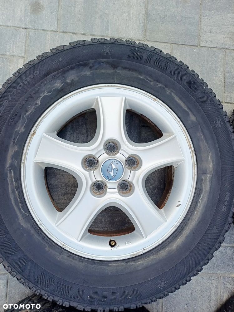 FELIGI Z OPONAMI ALUMINIOWE HYUNDAI SANTEA FE I R16 5X114,3 ET46 67.1MM OPONY TERENOWE 225/70 ZIMA NR1 - 5