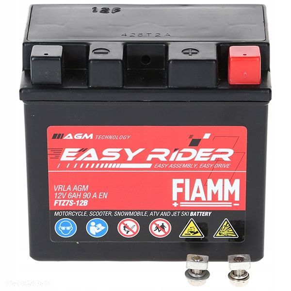 Akumulator Fiamm Easy Rider FTZ7S-BS 6Ah 90A 11370105 YTZ7S-12B-F - 2