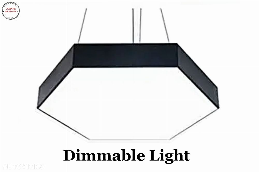 Candelabru Sistem de Iluminare Plafon Hexagon HoneyComb 6500K Diametru 60cm Reglab- livrare gratuita - 2