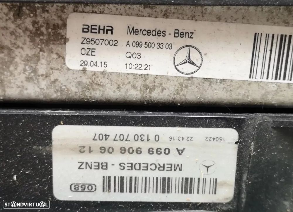 Conjunto Radiadores com Ventoinha ORIGINAL para Mercedes W222 S400 S500 Gasolina 2013+ - 14