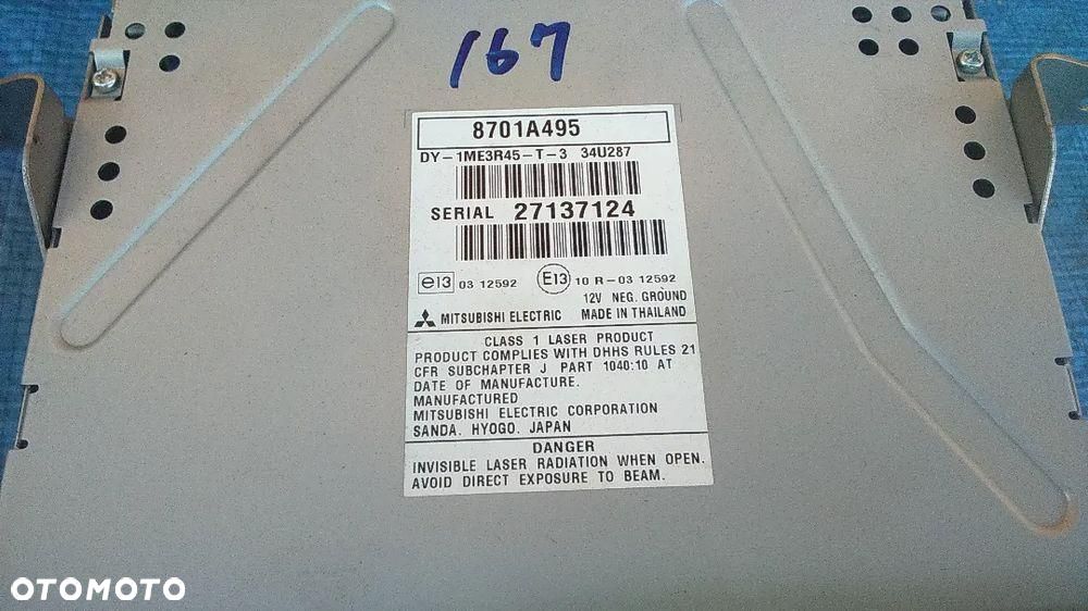 Mitsubishi ASX Radi Radioodtwarzacz DY-1ME3R45-T-3 - 2