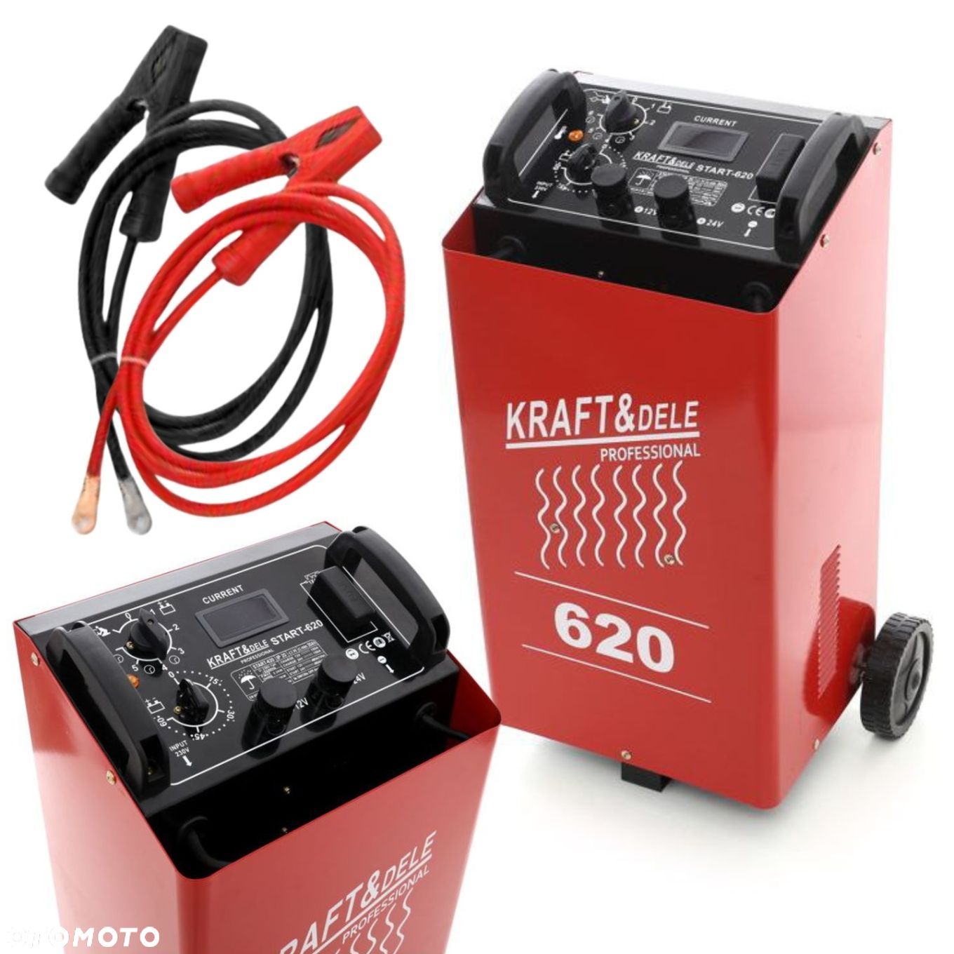 KRAFT PROSTOWNIK SAMOCHODOWY AKUMULATOROWY Z ROZRUCHEM 480A 12V 24V ROZRUCH - 1