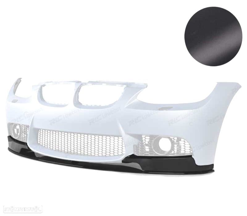SPOILER LIP FRONTAL BMW E90 E91 E92 E93 LOOK M3 PRETO MATE - 1