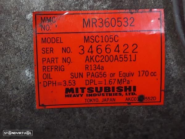 Compressor Do Ar Condicionado Mitsubishi Pajero Sport I (K7_, K9_) - 3