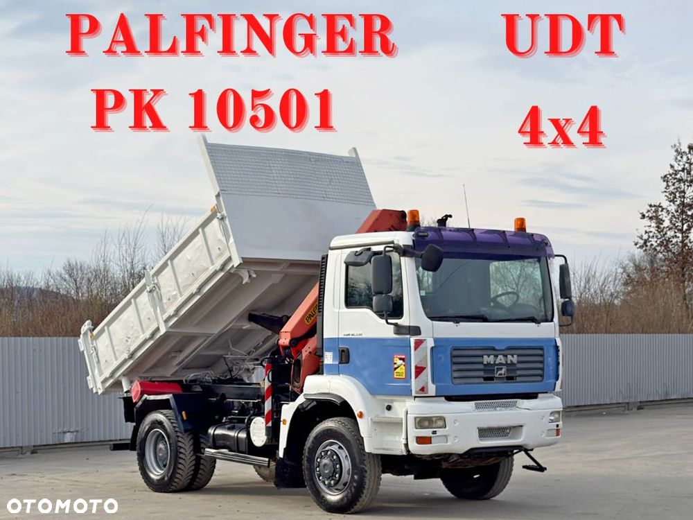 MAN TGM 18.330 * WYWROTKA 3,80 m + PALFINGER PK 10501 + PILOT *4x4*STAN BDB - 1