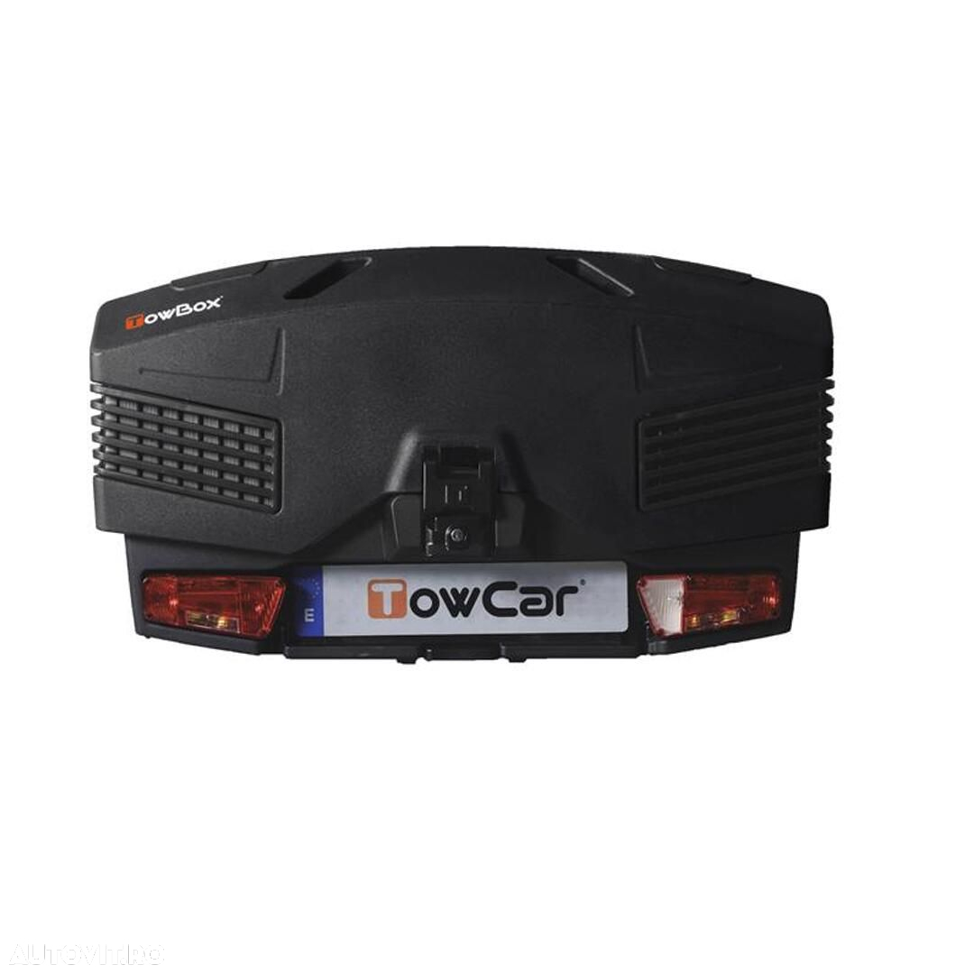 Cutie portbagaj pe carligul de remorcare TowBox Evo, Urban Negru - 2
