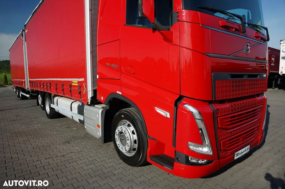 Volvo FH 460 / COMBINAȚIE TANDEM / 120 M3 / TRANSITION / I-SAVE / I-PARK COOL X / DIRECȚIE CU AX RIDICAT / WIELTON / CORTINĂ ARMATĂ - 7